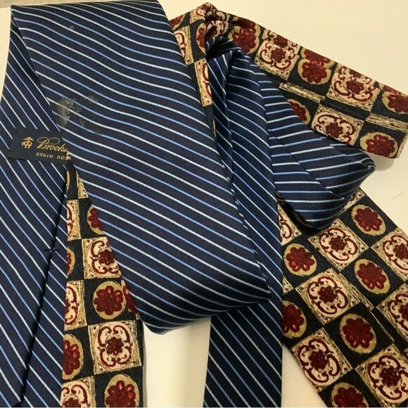 Brooks brothers neck tie 2 PCs set - Picture 8 of 10